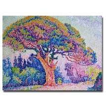 The Pine Tree at St.Tropez 1909 by Paul Signac, 18 by 24-Inch Canvas Wall Art - $62.99