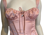 NWT White Fox Lotus Love Bustier Blush Pink Wide Strap Back Zip Size S - $14.24