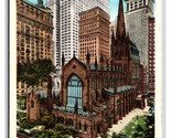 Trinity Church and Skyscrapers New York City NY NYC WB Postcard P27 - £1.56 GBP