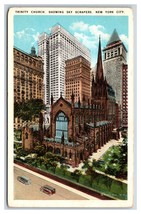 Trinity Church and Skyscrapers New York City NY NYC WB Postcard P27 - £1.52 GBP