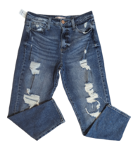 SO Kohls Womens Medium Wash Distressed Denim Stretch High Rise Mom Jeans... - £15.76 GBP
