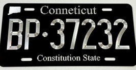 Connecticut CT State Car Tag Your Text Diamond Etched Front License Plate - £17.97 GBP