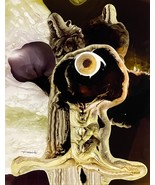 Jose Tonito Original Painting.MONSTIO.Unique Organic abstract.Otherworld... - $33.25