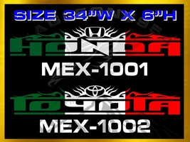 1 Mexican Mexico Flag Decal Vinyl Sticker #303 - $24.95