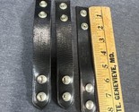 Lot Of 3 Safariland Plain Leather Belt Keepers Silver Snaps - $11.88