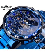 Reloj mecánico de diamante transparente para hombre, pulsera de esquelet... - £35.37 GBP