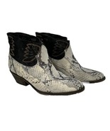 Free People Snakeskin Black Suede Leather Upper Ankle Boots Size US 7.5 - $59.34 CAD