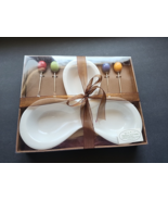 NEW Bella Vita 3 section Dipping Bowl Set with 4 colored Picks - €15,19 EUR