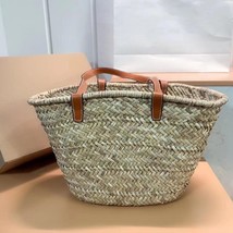 2022 New Style Large Capacity Basket Women Handbag Hand Woven Straw Woven Bag To - £99.87 GBP