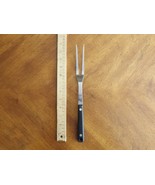 Vtg ECKO FLINT Meat Fork Carving Stainless Vanadium Black Handle ~13.75&quot;... - $15.37 CAD