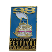 1998 Kentucky Derby Festival Great Steamboat Race Horse Racing Lapel Hat Pin - £7.43 GBP