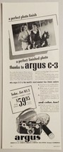 1950 Print Ad Argus C-3 Cameras 35mm Couple on Merry-Go-Round Ann Arbor,Michigan - £9.02 GBP