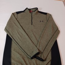 Under Armour Men's M Green & Black 1/4 Zip Pullover Sweatshirt Loose Coldgear image 8