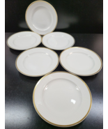 6 Royal Copenhagen Tunna Bread Butter Plates Set Vintage Rib Gold 14066 ... - £62.50 GBP