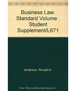 Business Law: Standard Volume : Student Supplement/L671 Anderson, Ronald A. - £3.95 GBP