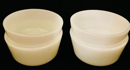 4- Anchor Hocking Vintage Milk Glass 8 OZ Ramekins Custard Cups 3-3/4&quot; x... - £20.71 GBP