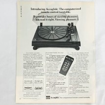 Vintage 1970&#39;s BSR Accuglide Stereo Turntable Magazine Print Ad 8&quot; x 11&quot; - £5.27 GBP