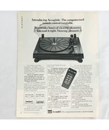 Vintage 1970&#39;s BSR Accuglide Stereo Turntable Magazine Print Ad 8&quot; x 11&quot; - €5,63 EUR