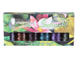 WonderFil InvisaFil Deepest Delectable Darks Cottonized Polyester Thread Pack - £24.74 GBP