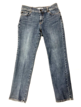 chicos jeans womens size 1 short blue platinum denim straight leg faded 30x29 - £10.15 GBP