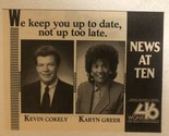 WGNX 46 Atlanta News Vintage Tv Guide Print Ad Karyn Greer Kevin Cokely ... - $5.93