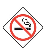 Warning! No Smoking Symbol Aluminum Warning Sign - 6&quot; x 6&quot; - $9.95
