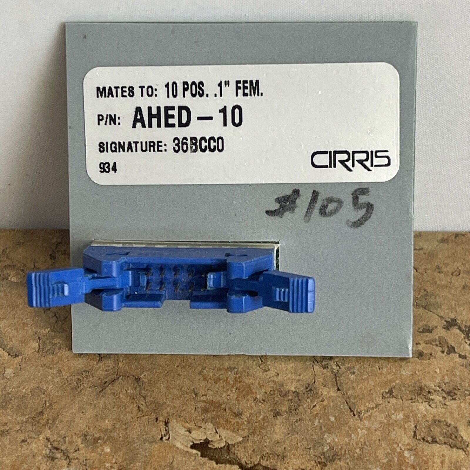 Cirris Systems AHED-10 36BCC0 Mates 1” 10 Pos Continuity Tester Adapter ... - $19.80
