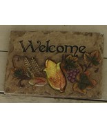 BRAND NEW WITH TAGS Fall Welcome Hanging Wall Plaque, Plaster, VERY CUTE - £11.66 GBP