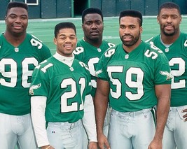 1991 PHILADELPHIA EAGLES GANG GREEN DEFENSE 8X10 PHOTO FOOTBALL PICTURE NFL - $4.94