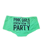 Victoria&#39;s Secret PINK Women&#39;s Underwear Bottoms Party Girl Green Small NEW - £14.84 GBP