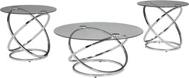 Signature Design by Ashley Hollynyx Contemporary Round 3-Piece Occasional Table - £293.48 GBP