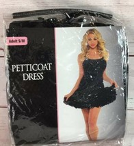 Petticoat Dress Women&#39;s Black Halloween Adult S/M Costume - $21.77