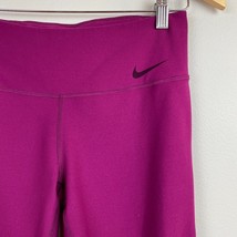 Nike Dri-Fit Legging Women Small Power Legend Magenta Cropped Stretch Ac... - £19.67 GBP