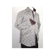 Men Shirt J.Valintin Turkey Usa Egyption Cotton Axxess Style 3T39-04 brown image 2