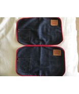 2 vintage LEVIS  501 denim placemats denim  Lot of 2. Very Good Cond. - $48.51