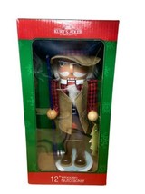 Kurt Adler Nutcracker 12&quot; Wooden Fishing Man NIB Fisherman - $63.13