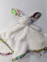 Vera Bradley Baby plush white bunny rabbit lovey security blanket paisley trim - £35.60 GBP