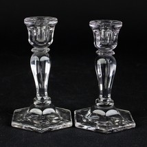 Westmoreland Colonial Toy Candlestick Set, Antique Glass c1905 EAPG 1004 4 1/8&quot; - £15.98 GBP