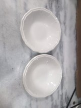 Gibson Scarborough White Scalloped Round Bowls 7 5/8” Lot Of 2 - £7.78 GBP