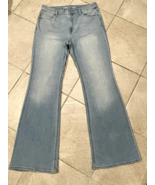 Old Navy Women Jeans Sz 10 High Rise Wow Flare Blue Light Wash Denim 30x32 - $21.11