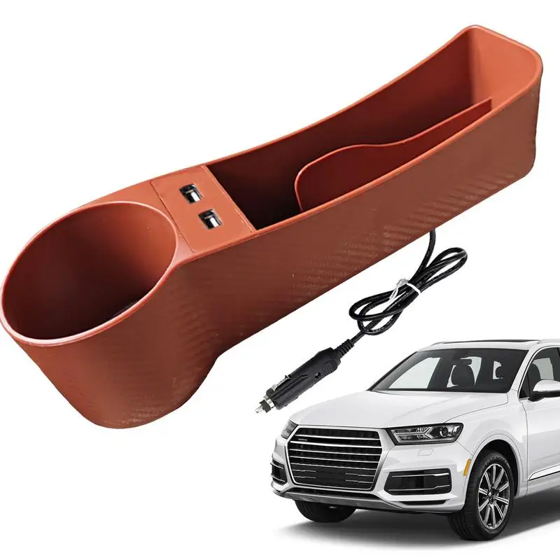 Reative car front seat organizer drink holders crevice stowing tidy car crevice storage thumb200