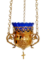 3 1/2&quot; Byzantine Vine Design Greek Orthodox Church Brass Hanging Vigil O... - $851.51 MXN