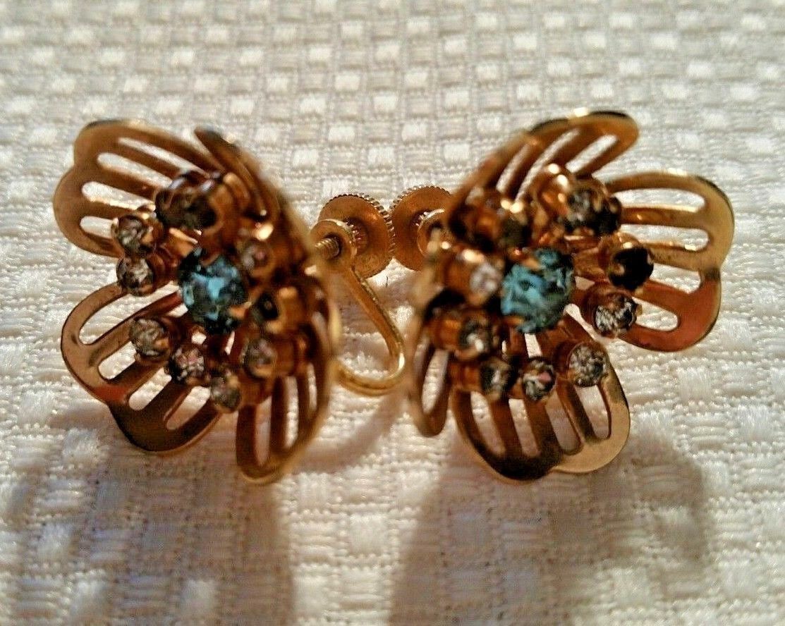 Vintage Mid Century Signed Bugbee and Niles B.N. Gold Tone Screw Back Earrings Item image 3