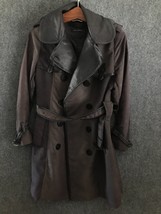 Nice Woman Jacket/Overcoat Womens Size Small Brown Long Sleeve W/ Belt Long - £16.64 GBP