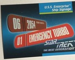Star Trek Next Generation Trading Card 1992 #74 USS Enterprise Ship Signage - $1.97