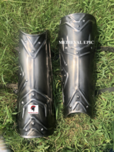 Knight Armor Leg Guard LARP Fantasy Gladiator Greaves Armor Protective Pair - £50.77 GBP