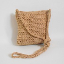 The Sak Women Crossbody Purse Beige Crochet Square Bag - $19.77