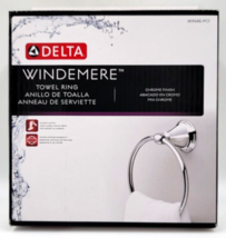 Delta WIN46-PC1 Windemere Metal Towel Ring Holder Polished Chrome Wall M... - $13.50