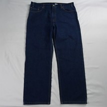 Vtg 2000 Levis 40 x 30 505 Regular Fit Straight Leg Dark Wash Denim Jeans - £23.29 GBP