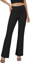 Women's Bootcut High Waist Stretchy Trousers Pull On Pants, Black Size M... - $29.21